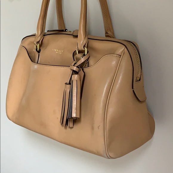 AUTHENTIC Tan Coach Barrel Bag - Picture 3 of 8